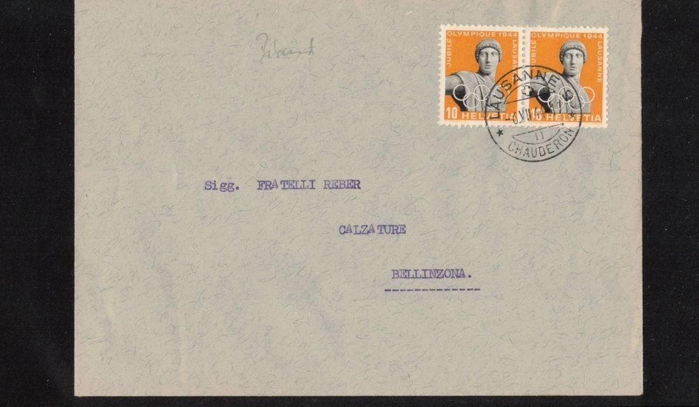 Tutti i francobolli: 1944 Brief nach Bellinzona – Usato da Rheinau venduto da loxis
