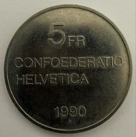 5 Franken Gedenkmünze 1990 Gottfried Keller