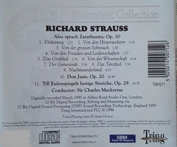 CD: Also sprach Zarathustra - Sir Charles Mackerras – Usato da Unterbäch venduto da niquz 1
