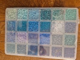 Rocailles Perlen, 24 versch. Farben