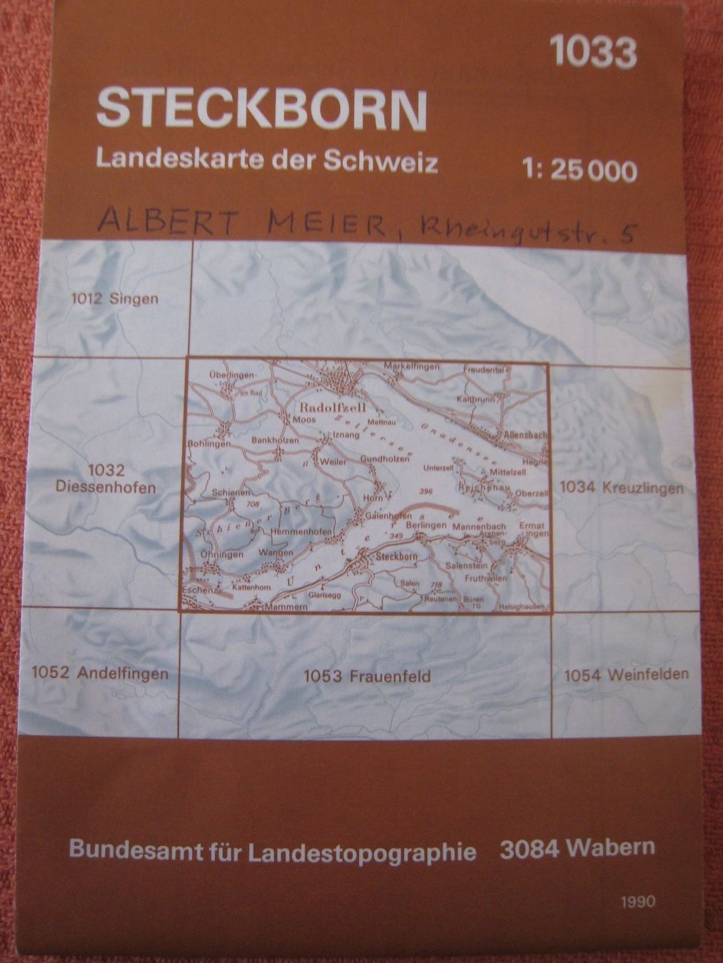 Landkarten & Atlanten: Landeskarte der Schweiz Steckborn – Gebraucht aus Lohn-Ammannsegg von elch_55
