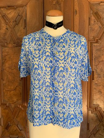 NILE Bluse Zustand: Neu Gr XS  Farbe: blau weiß beige