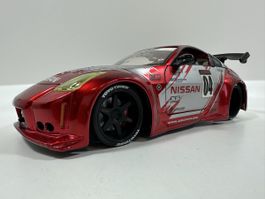 Nissan 350Z 1:18, silber-rot, Import Racer by Jada Toys