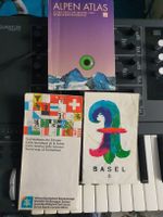 Alpen Atlas + alte bankverein karten schweiz und basel