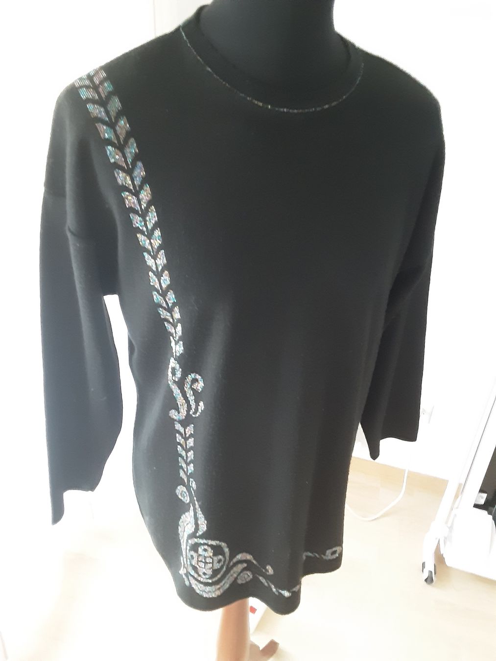 Pullover & Sweatshirts: Schwarzer  Strickpullover mit speziellem muster ,gr44 .. 46 – Neu (gemäss Beschreibung) aus wolfhalden von 46464646 2