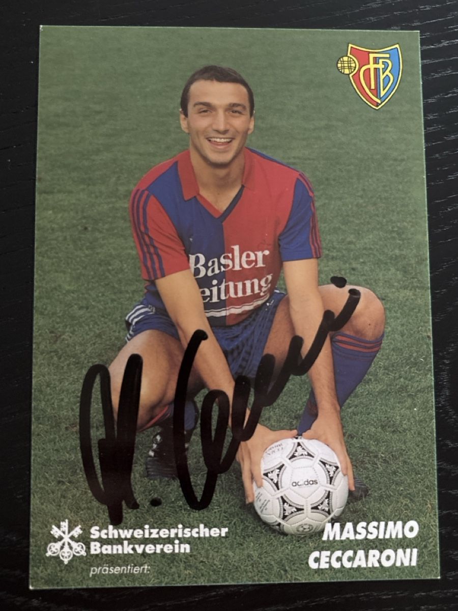 Autografi: FC Basel Massimo Ceccaroni Autogrammkarte, signiert! – Usato da Uetendorf venduto da hoisle