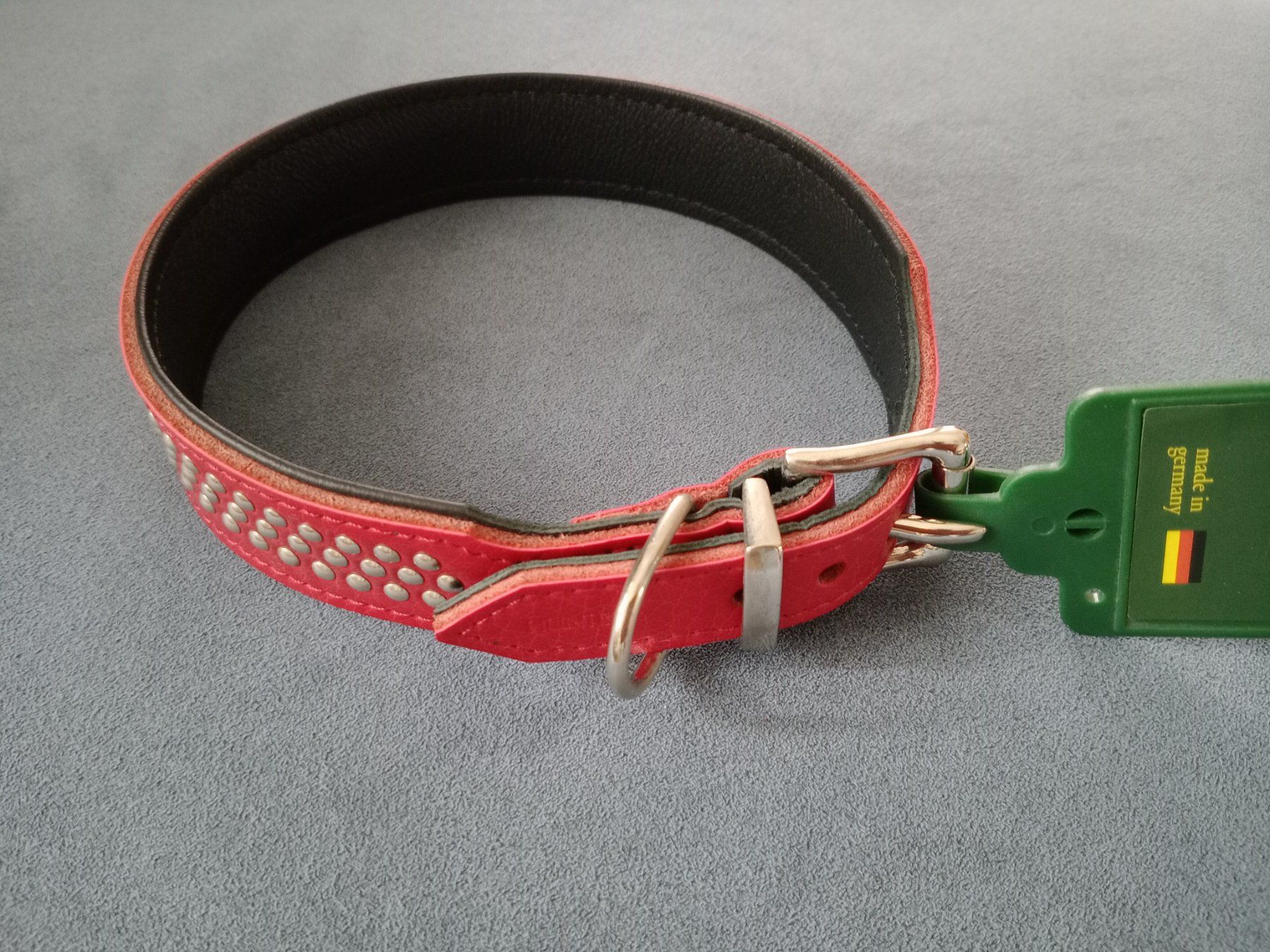 Hunter Guinzagli & Collari: Hunter Hundehalsband Leder  Rot 37 - 42 cm – Nuovo e nell'imballaggio originale da Rüegsauschachen venduto da W4PAW