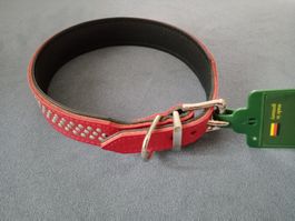 Hunter Hundehalsband Leder  Rot 37 - 42 cm