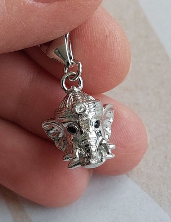 Quiges 925 Silber Elefanten Charm Anhänger Mit Karabinerverschluss - Perfekt Für Armbänder & Ketten