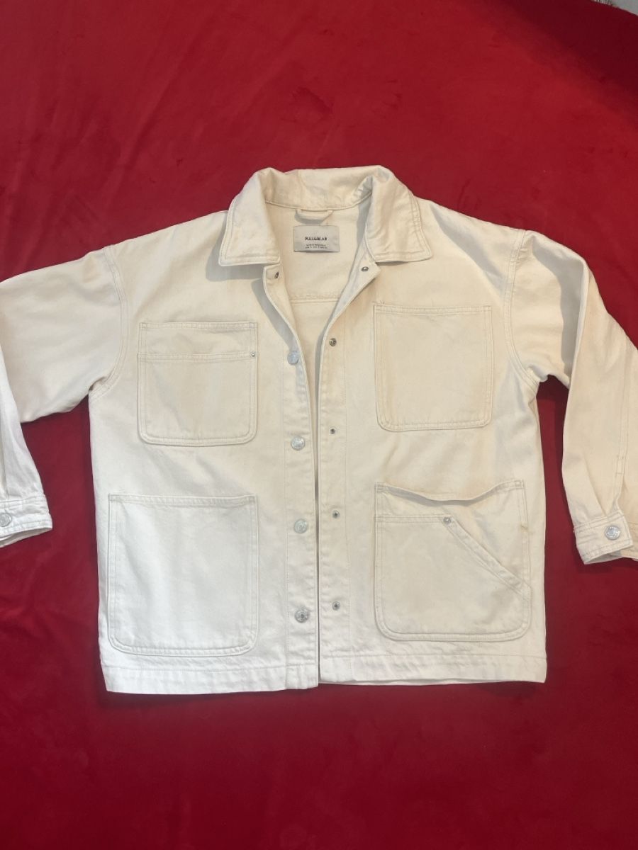 Pull&Bear Giacche: Pull&Bear Jacke, creme-weiss, Gr. S, neuwertig – Usato da Muralto venduto da jac_hkz5