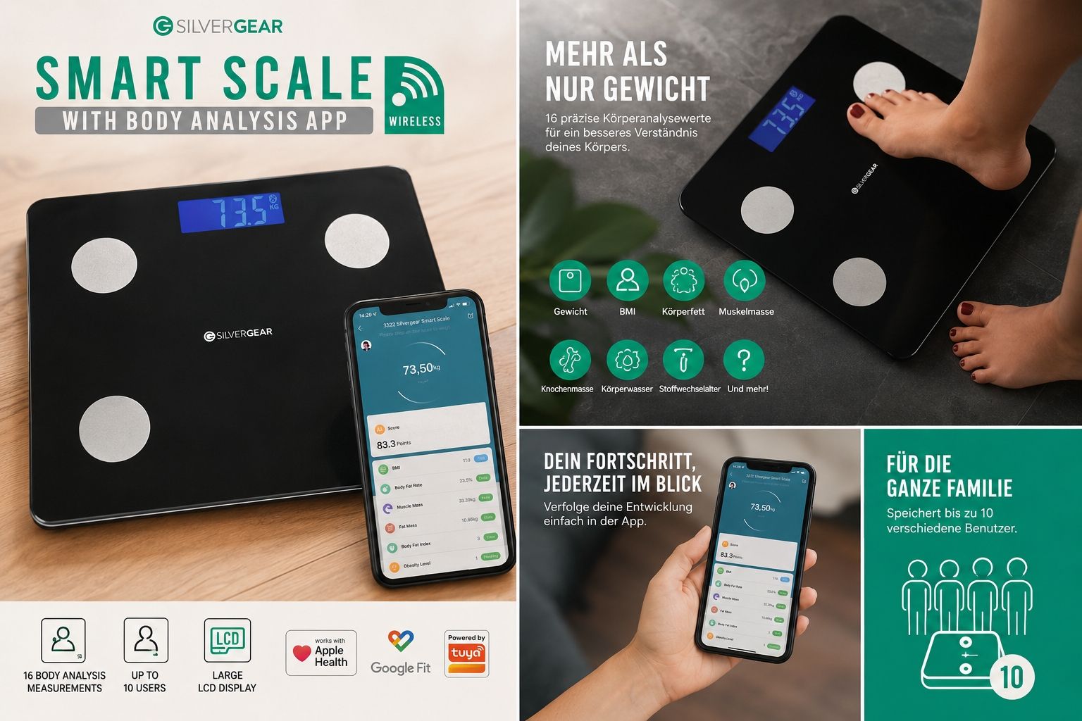 Bilance pesapersone: Silvergear Smart Scale mit Körperanalyse App - Neu – Nuovo e nell'imballaggio originale da düdingen venduto da polo_marco
