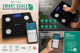 Silvergear Smart Scale mit Körperanalyse App - Neu