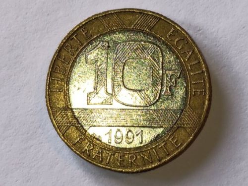 Alle Münzen: Pièce 10frs français 1991 – Gebraucht aus Grône von bnuts 2