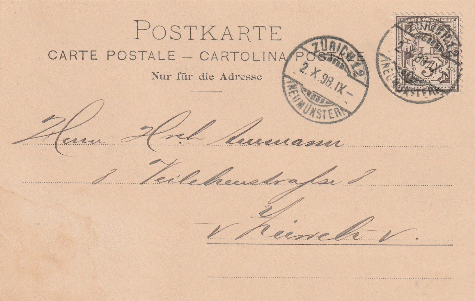 Cartoline postali: Zrich Postkarten-Ausstellung 1898 – Usato da Rorschacherberg venduto da fratovi2 1