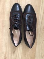 Herbstliche Schnürschuhe Gr. 37, braune Lederschuhe