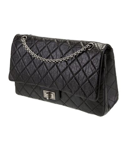 CHANEL 2.55 Classic Flap Bag Schwarz Leder