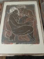 Originallithgrafik "Umarmung" von Hans Erni, 38/150