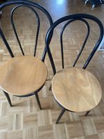 Bistrostühle ( zwei) Holz/ Metall, von Grossvaters Nachlass.