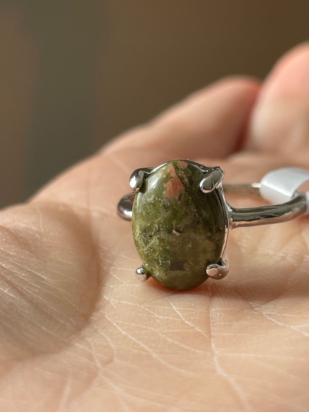 Mineralien & Heilsteine: Unakite Edelsteinring, Durchmesser 19 – Neu und originalverpackt aus Schiers von sisikristall 5