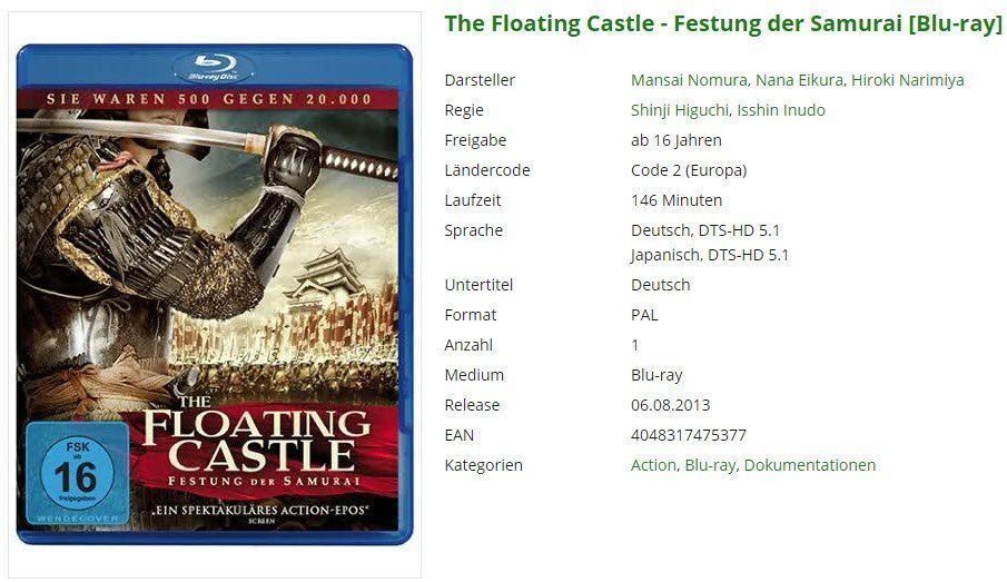 Alle DVDs: The Floating Castle [Blu-ray] – Gebraucht aus Buchrain von Sssschaller