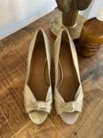 Sézane Gold Ledersandalen Grösse 40