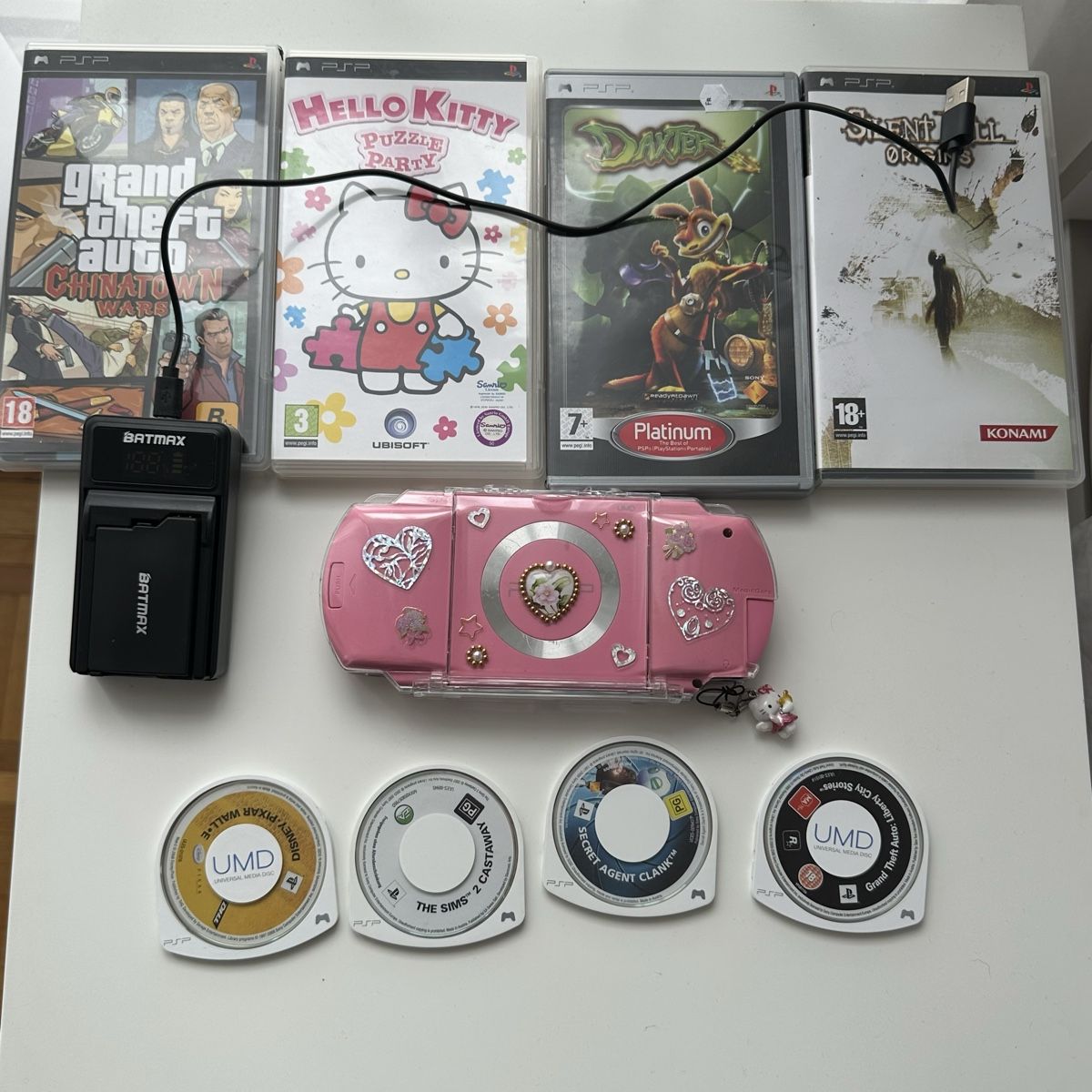 Sony PSP-1004 Rosa mit CFW + 8 Spiele (Gebraucht) in Givisiez für CHF ...
