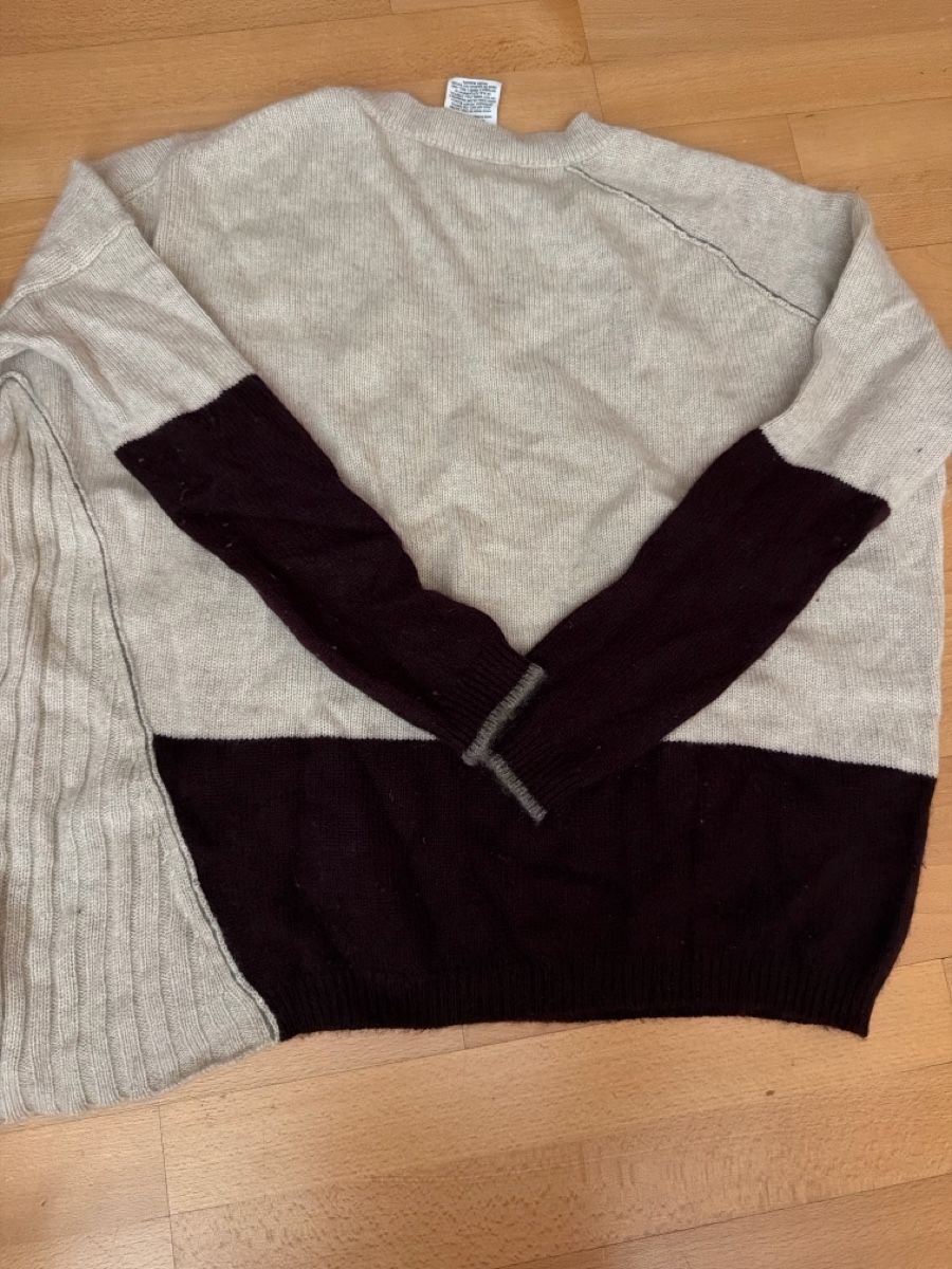 Maglioni & Felpe: Paychi Guh Kaschmir Pullover crème maroon Gr. S M – Usato da kloten venduto da domireto 3