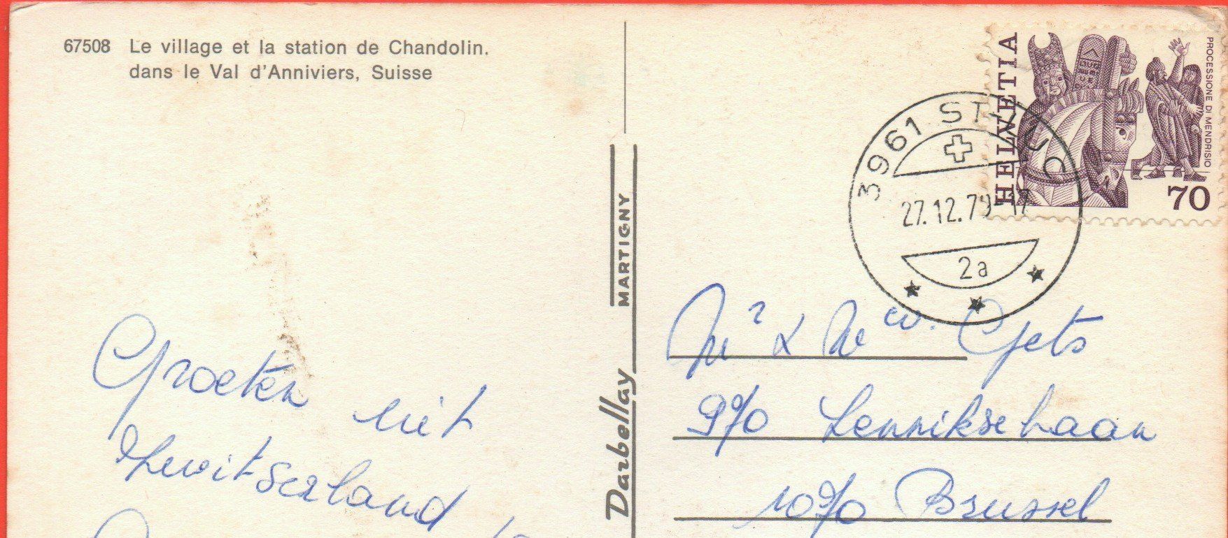 Cartoline postali: CHANDOLIN Val d'Anniviers – Usato da Jona venduto da philajona 1