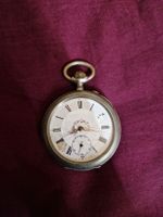 Montre à gousset ancienne - Scène de chasse - Argent/Ni