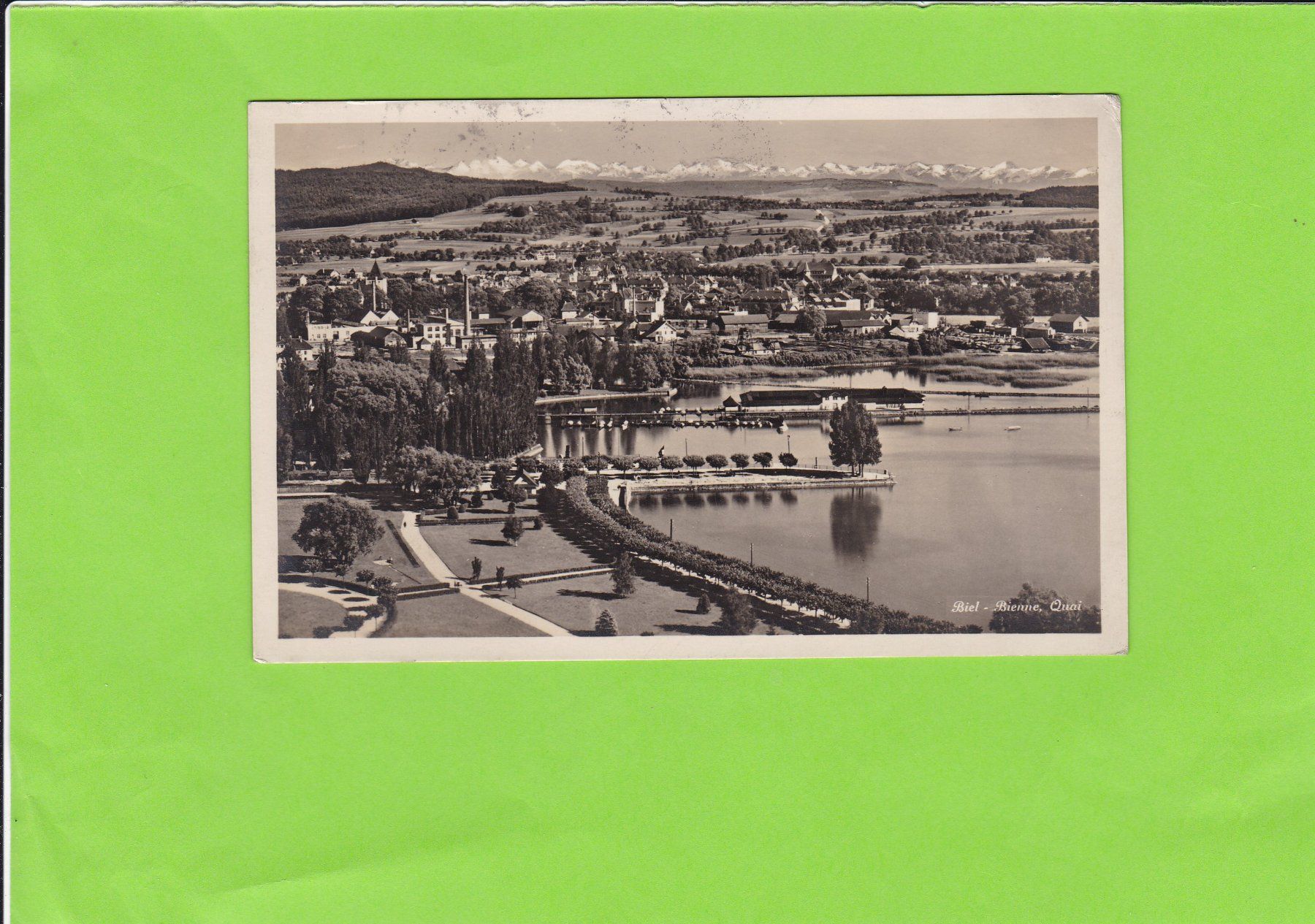 Ansichtskarten: Biel-Bienne-Quai--1929 versendet – Gebraucht aus St. Peterzell von neckertal