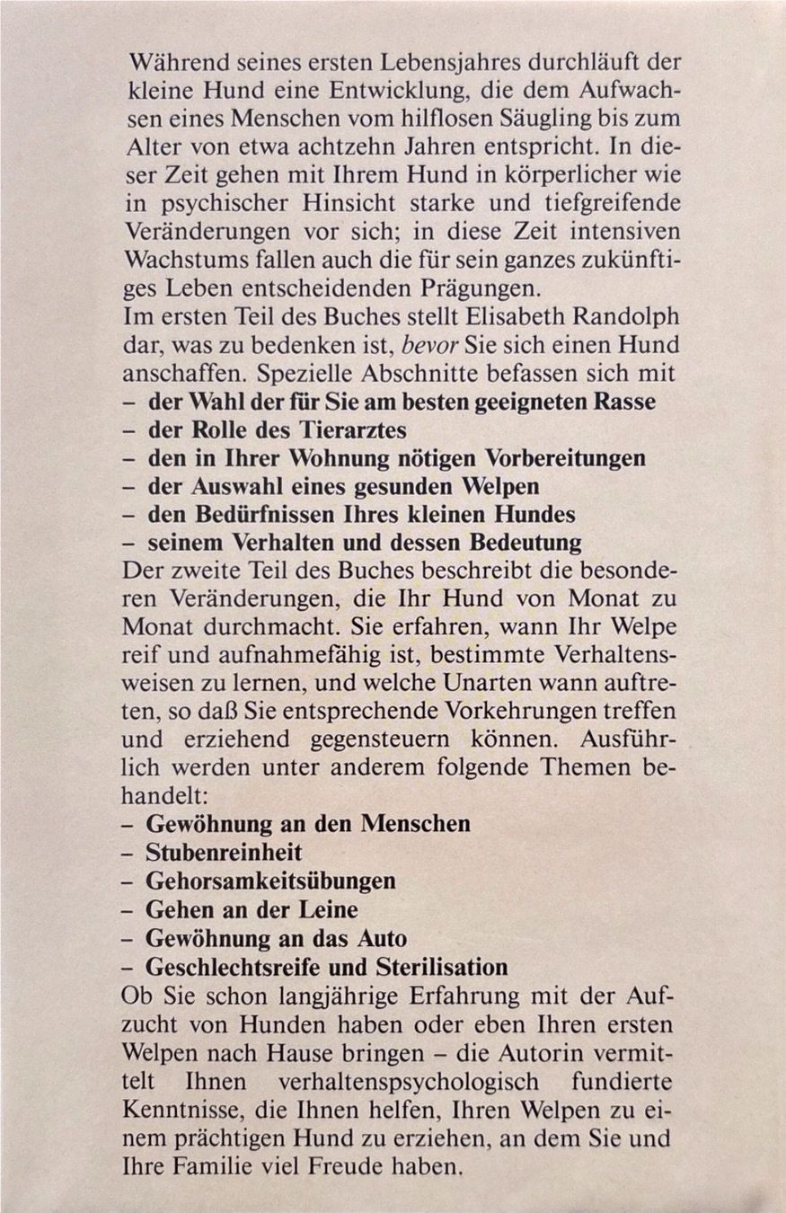 Libri: Vom Welpen zum Hund – Nuovo (secondo la descrizione) da Sarnen venduto da Livres 1