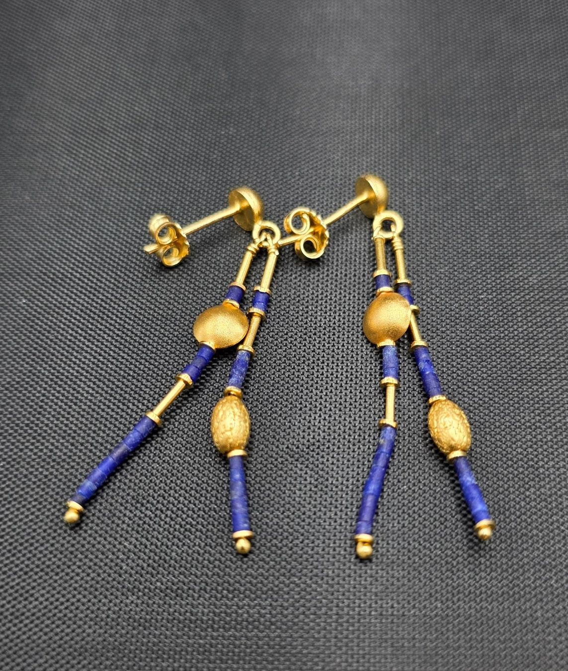Orecchini pendenti & Orecchini a lobo: Gold 585 Ohrstecker mit Lapislazuli – Usato da Wald ZH venduto da Dasilver 7