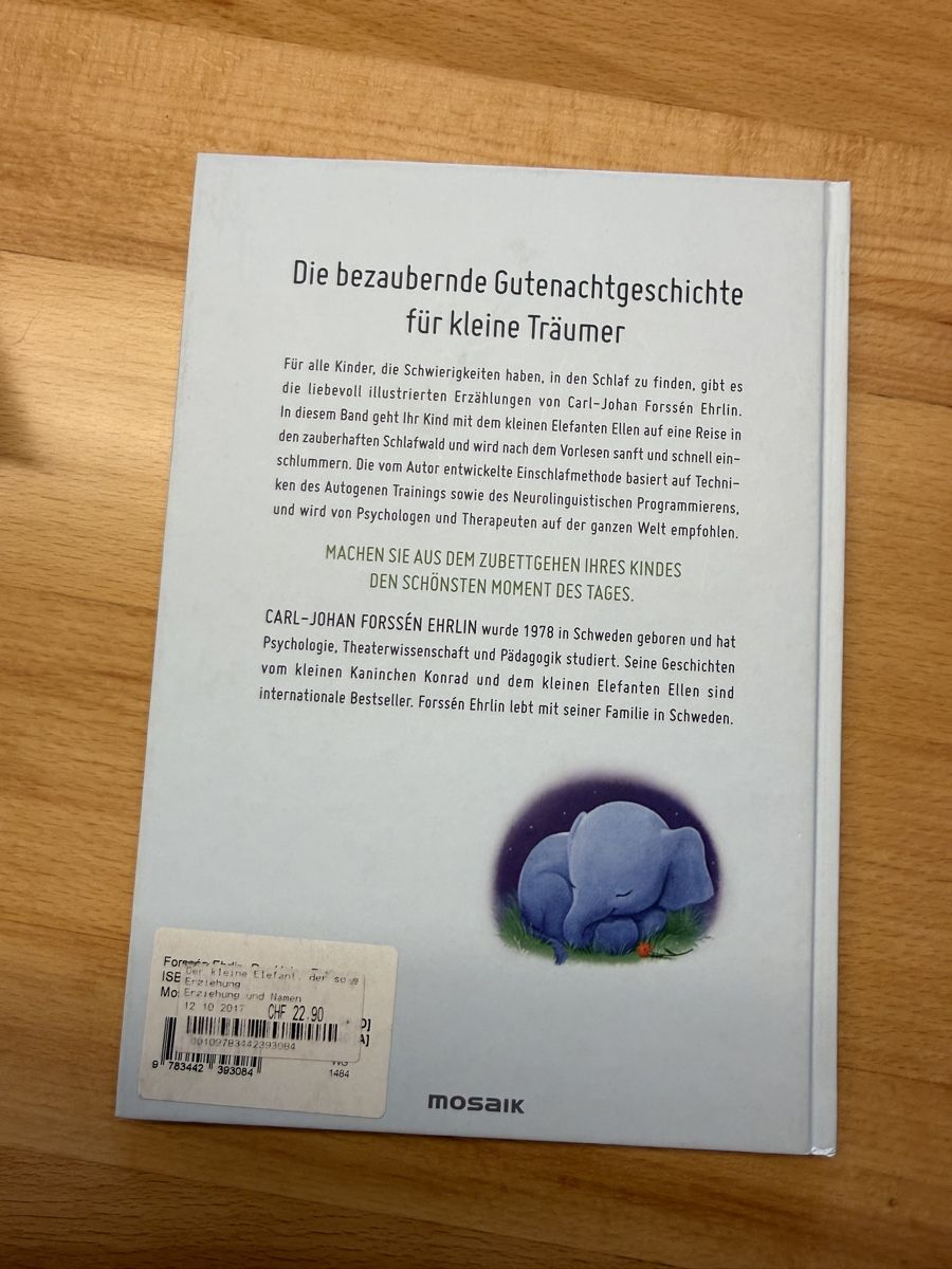 Libri: Einschlafbuch Elefant – Nuovo (secondo la descrizione) da Altikon venduto da stebu85 1