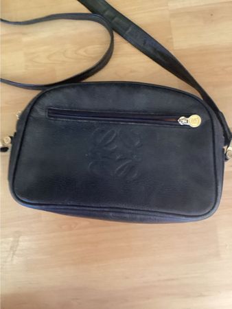 LOEWE Umhängetasche Leder schwarz Vintage gebraucht