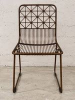 Lot de 4 chaises en métal  design industriel / vintage