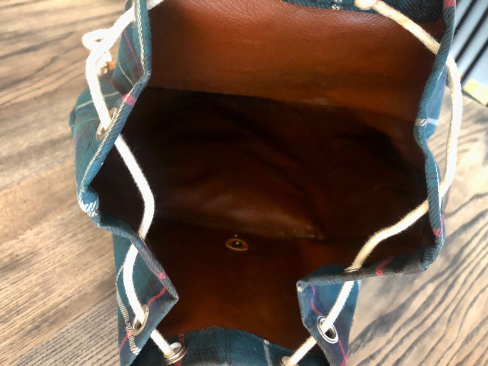 Altes Vintage Rucksäckli Rucksack Wanderrucksack kariert | Acheter sur ...