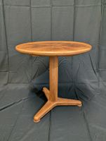 Vintage Beistelltisch Holz rund Sternfurnier Mid-Century