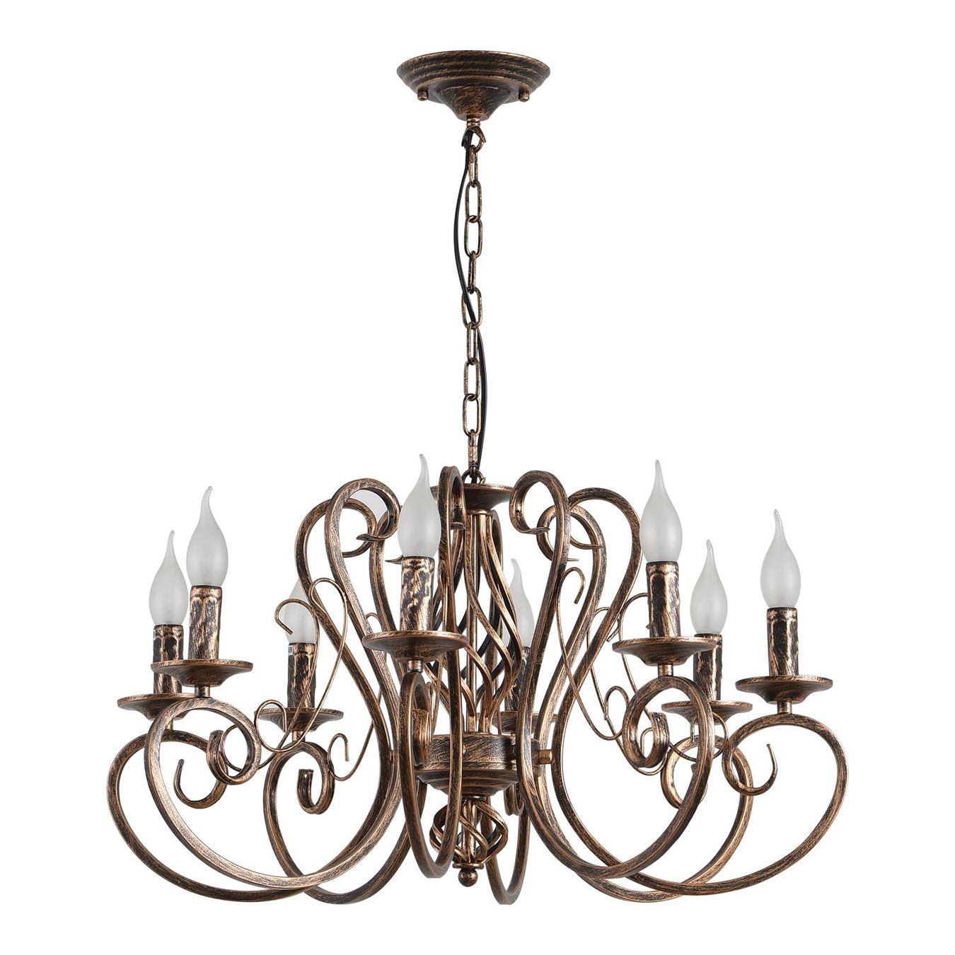 Lampadari & plafoniere: Bronzefarbener Kronleuchter Hängeleuchte mit 6 Lichtern – Nuovo e nell'imballaggio originale da Herisau venduto da Zevora 7