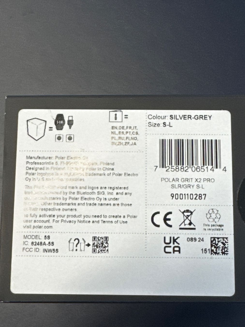 Polar Smartwatch: POLAR Grit X2 Pro  Silver Grey S-L – Nuovo e nell'imballaggio originale da Liestal venduto da PC_Server 2