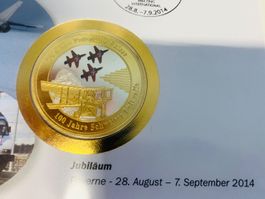 „Jubiläum“  Payerne Numisbrief vergoldet& versilberte Medail