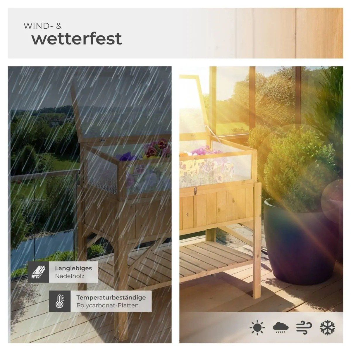 Vasi per fiori: Hochbeet mit Ablage und Frühbeet-Aufsatz VANTERO – Nuovo e nell'imballaggio originale da Lachen SZ venduto da sw3zzy 6