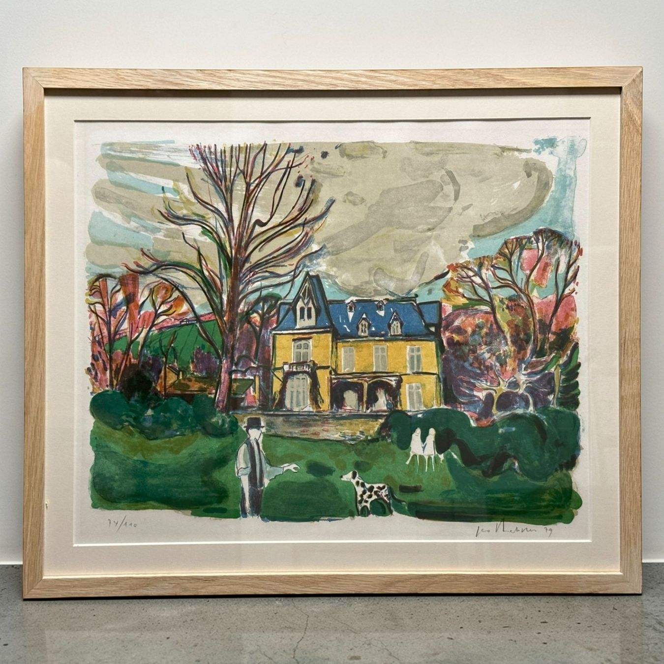 Grafica & Litografie: Geo Bretscher - Lithographie "Maison de maître" – Usato da Morges venduto da vintiques