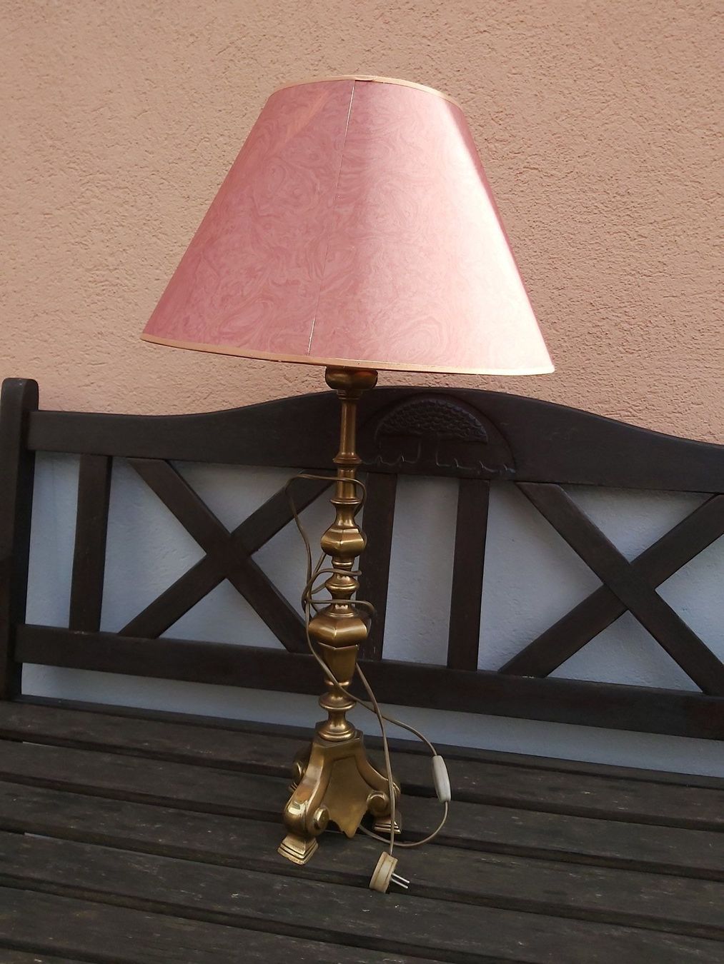 Lampade: Nostalgische, grosse, schwere Lampe – Usato da Winterthur venduto da Goldpipau 7
