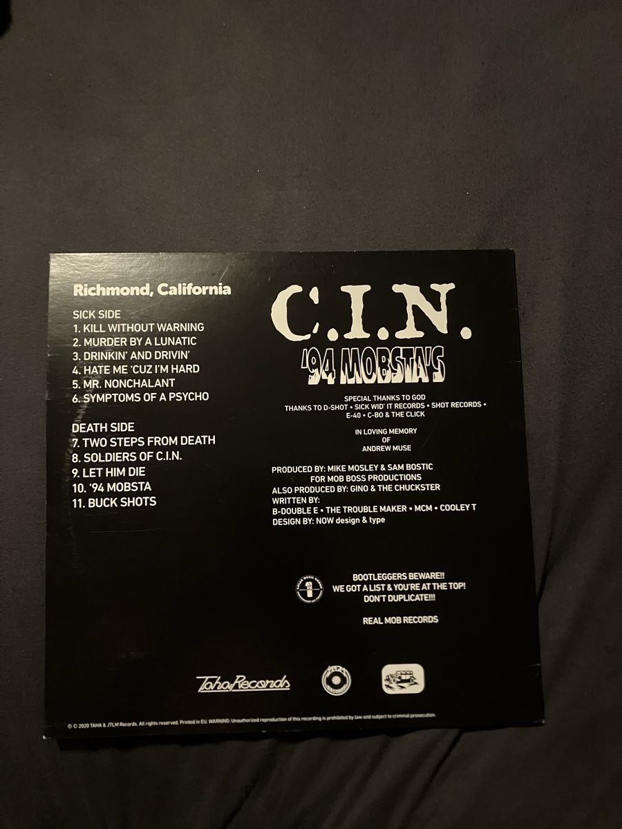 Schallplatten: CIN 94‘ Mobstas LP – Neu (gemäss Beschreibung) aus Balgach von lor_28v2 1