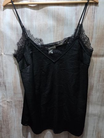 🎉 Edles H&M Spitzen-Camisole / Top - 36 - Schwarz