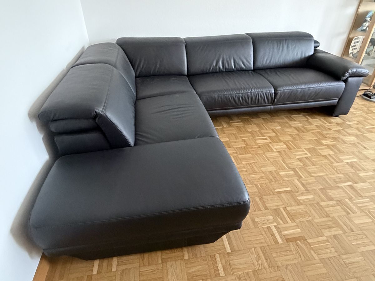 Divani: Schönes Ecksofa Leder schwarz – Usato da Liestal venduto da Enverkahraman 2