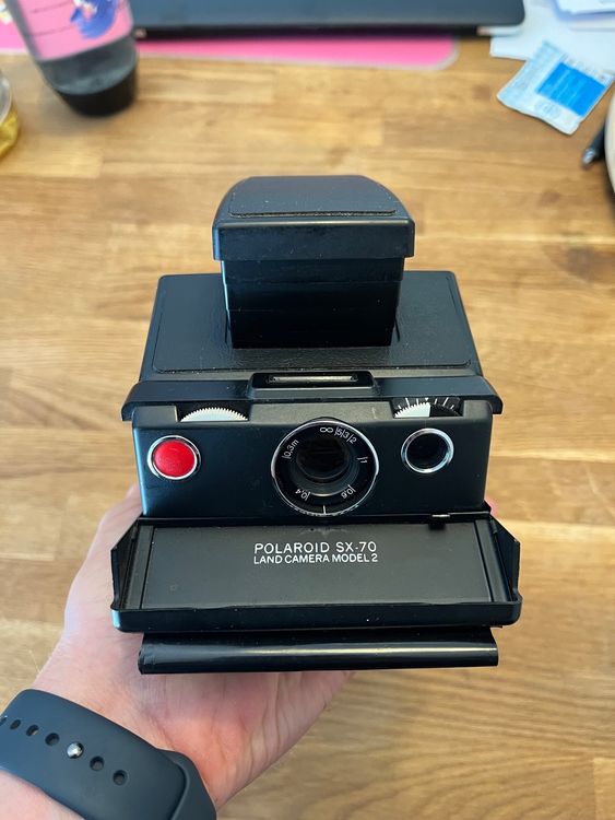 Olympus Six Housse Cuir Lisse Noir Premium Pour Polaroid SX-70, 680SLR, 690SLR étui Instantané Polaroid - Foto 9