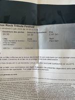 Vend billet rock tribute vendredi 5 juin 