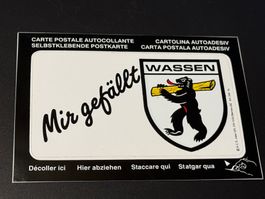 Kleber Postkarte: Mir gefällt WASSEN (URI)