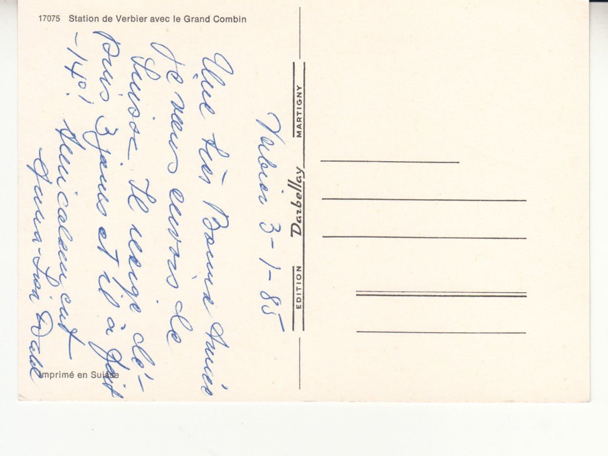 Cartoline postali: Verbier ca. 1970 – Usato da Bürglen TG venduto da StampGraf 1